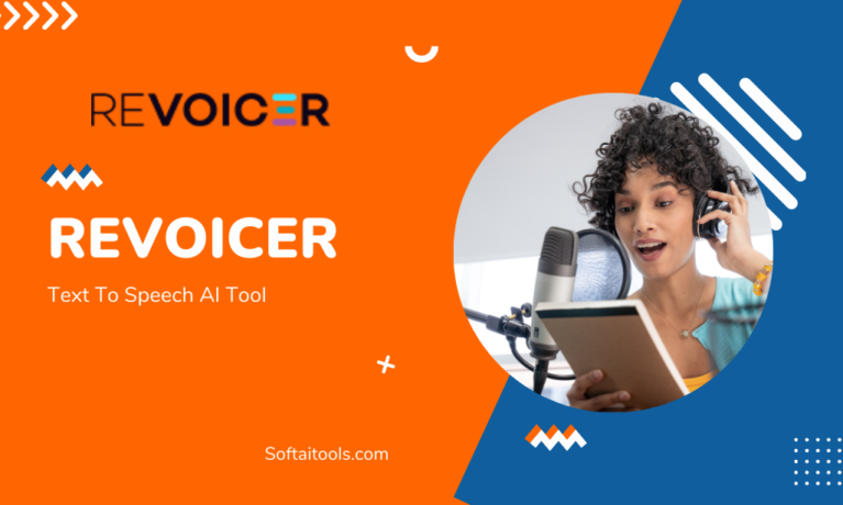 Illustration of a person using Revoicer to create a voiceover